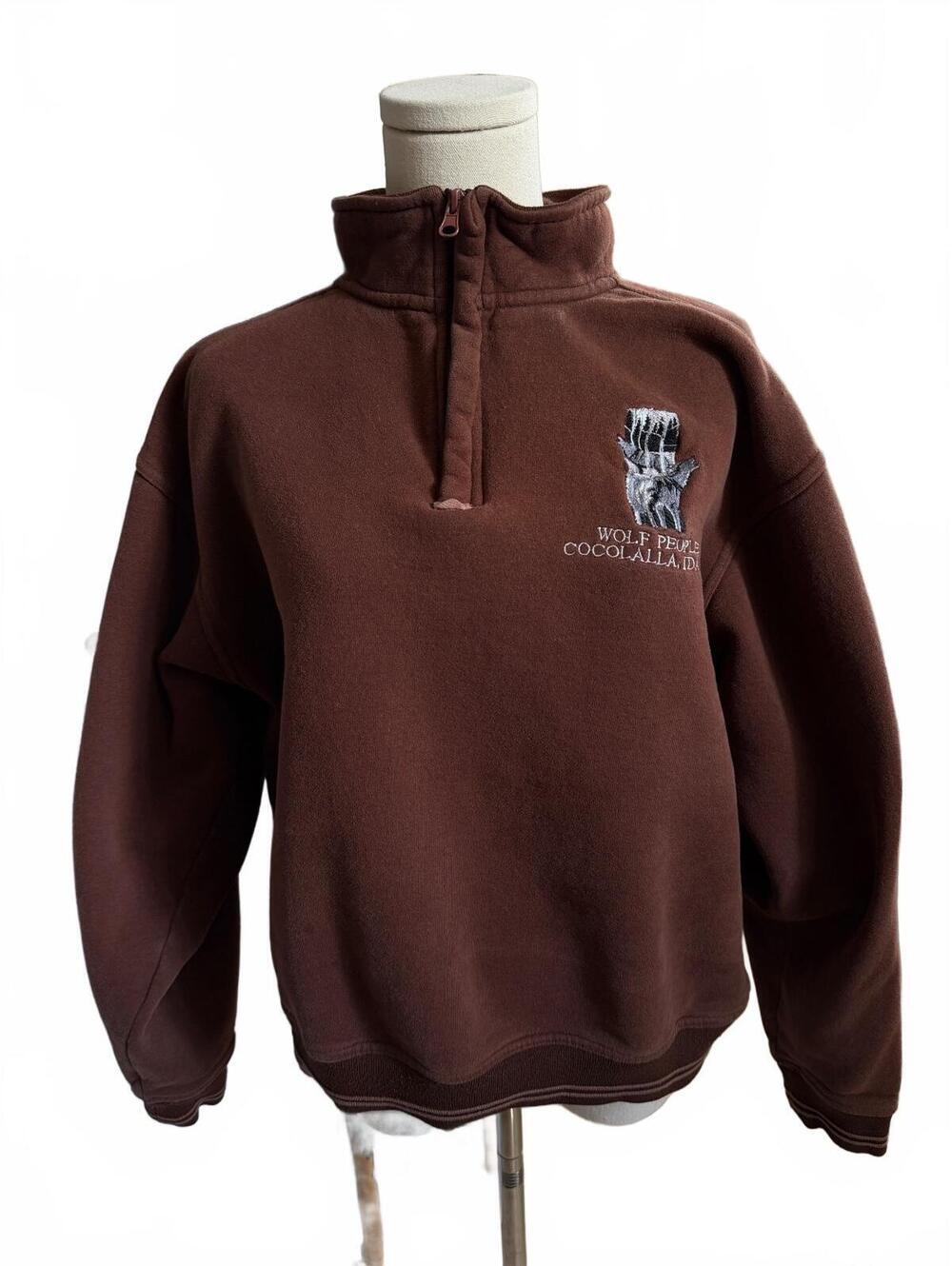 Vintage 90s Artisans Wolf People Cocolalla IdahoPullover Sweatshirt Size M